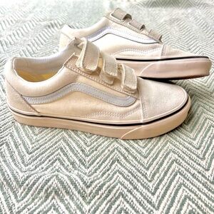 Vans Velcro Old Skool | off white | suede | size 7.5